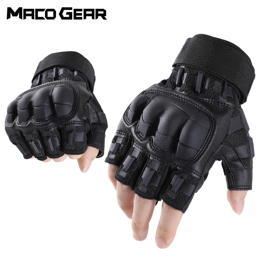 Outdoor Hunting Gloves - Men Tactical Half Finger Gloves Outdoor