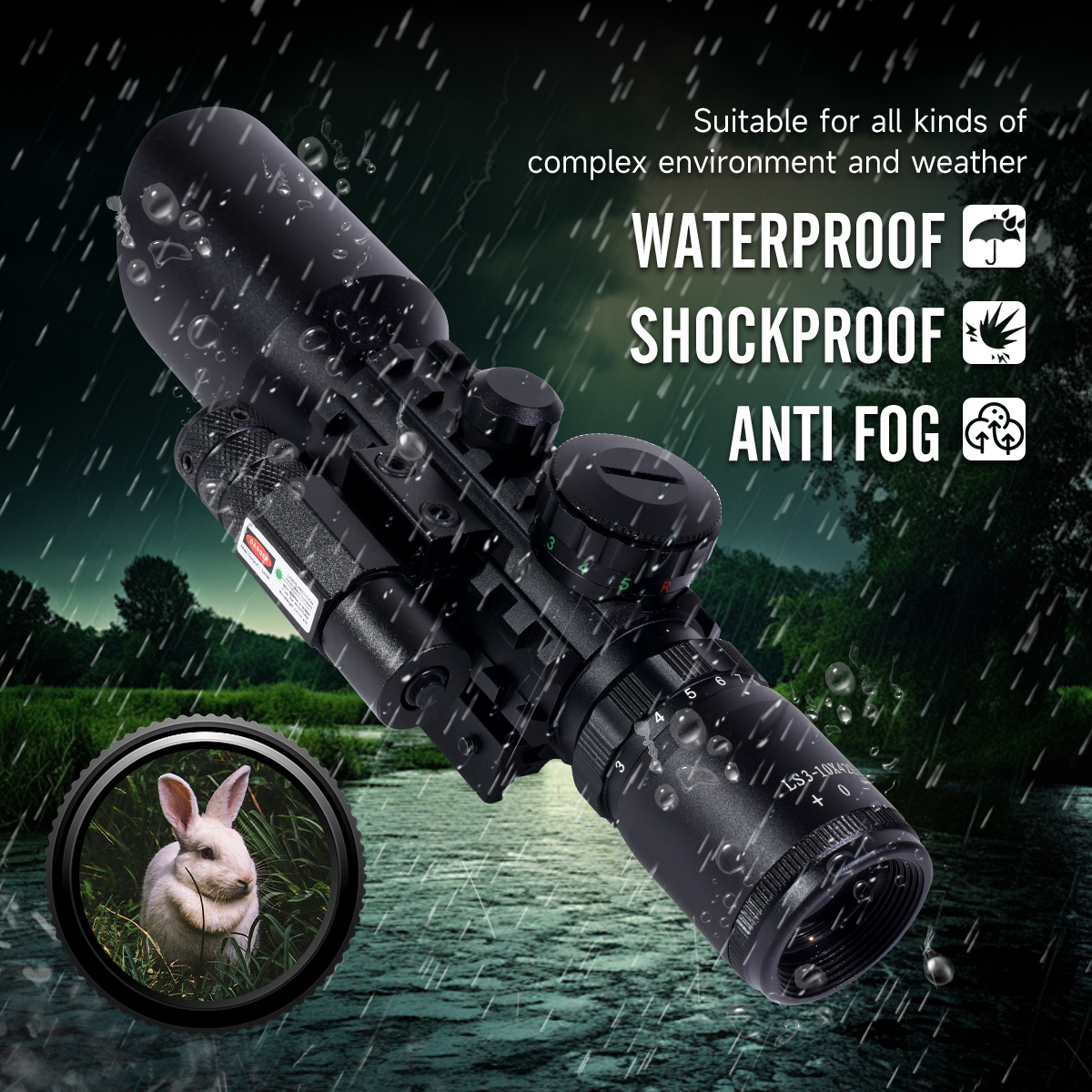 3-10X42E Tactical Scope M9 W/R - Crossbow Scope Sight review and price