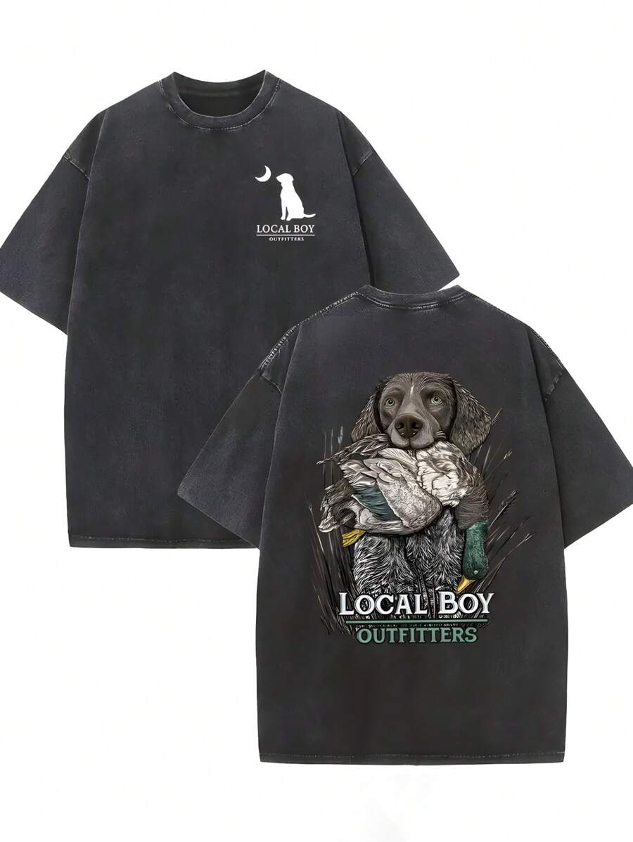 Distressed Black Tee with Hunt - Outdoor Hunting Graphic Tees review and price