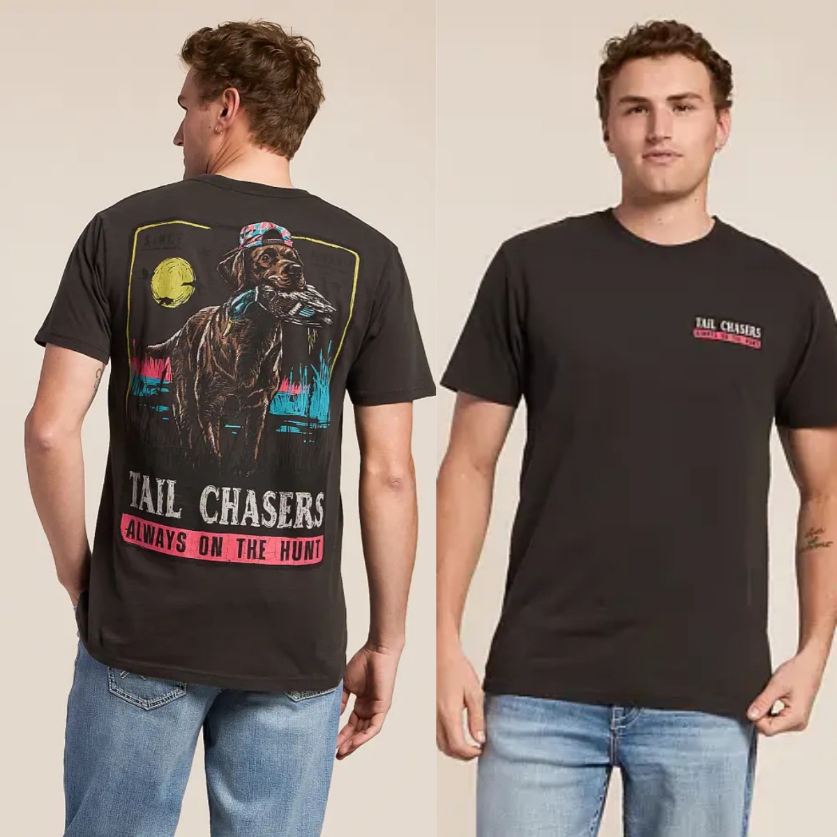 Tail Chasers Club Skeleton Hun - Outdoor Hunting Graphic Tees review and price