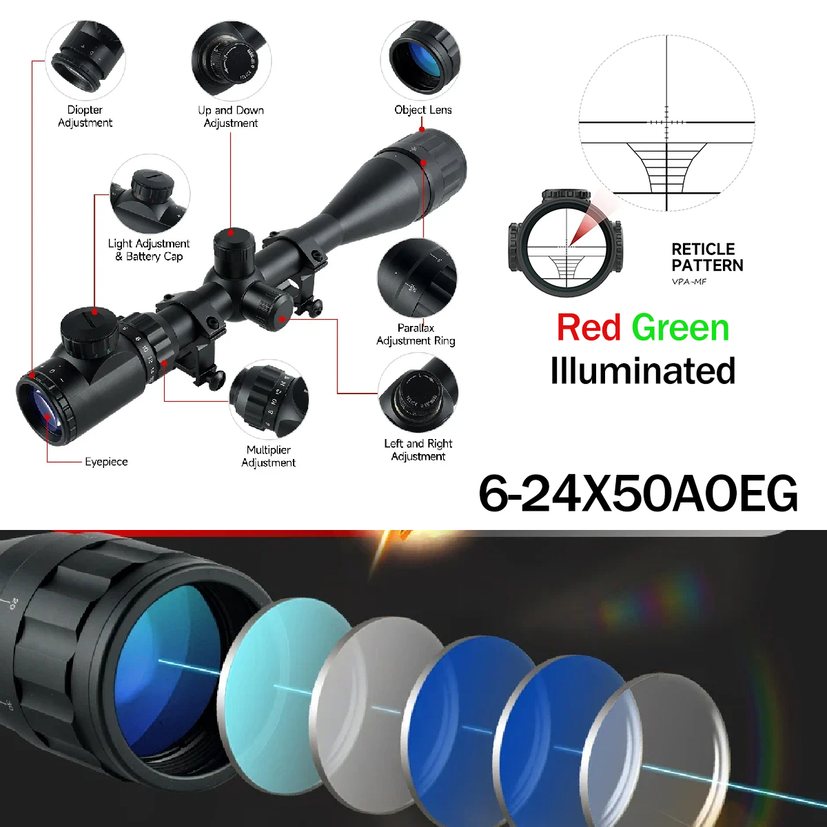 Tactical 1.5-5X32 IR 3-9X32 6- - Crossbow Scope Sight review and price