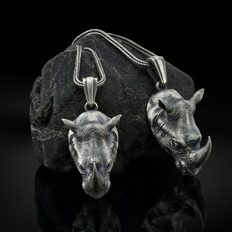 1Pcs Pure Tin Rhino Head Penda - Wildman Hunting & Outdoor Vanderbijlpark review and price