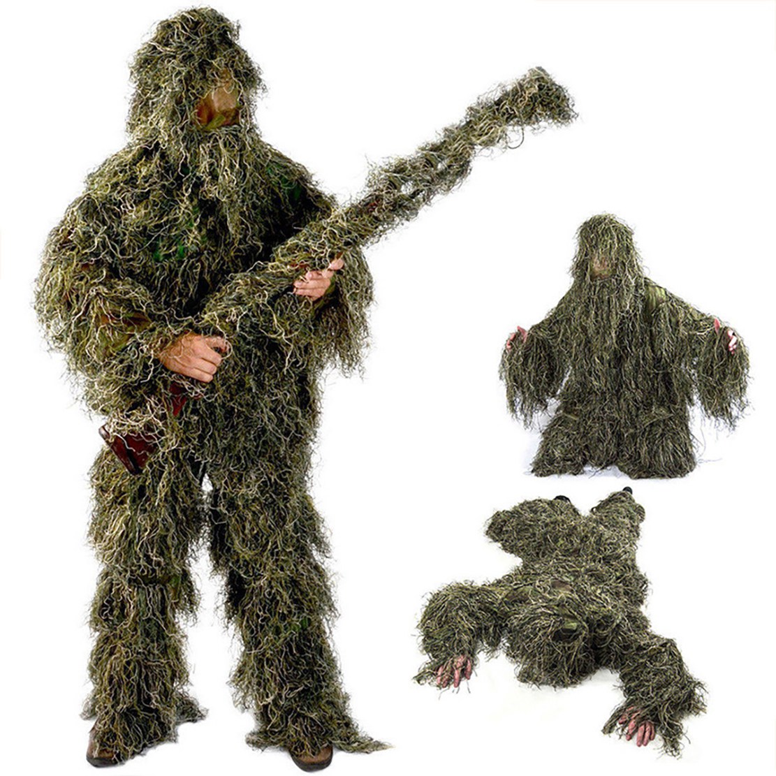 A89Z 5 in 1 Ghillie Suit,3D Ca - Hunting Outdoor Apparel review and price