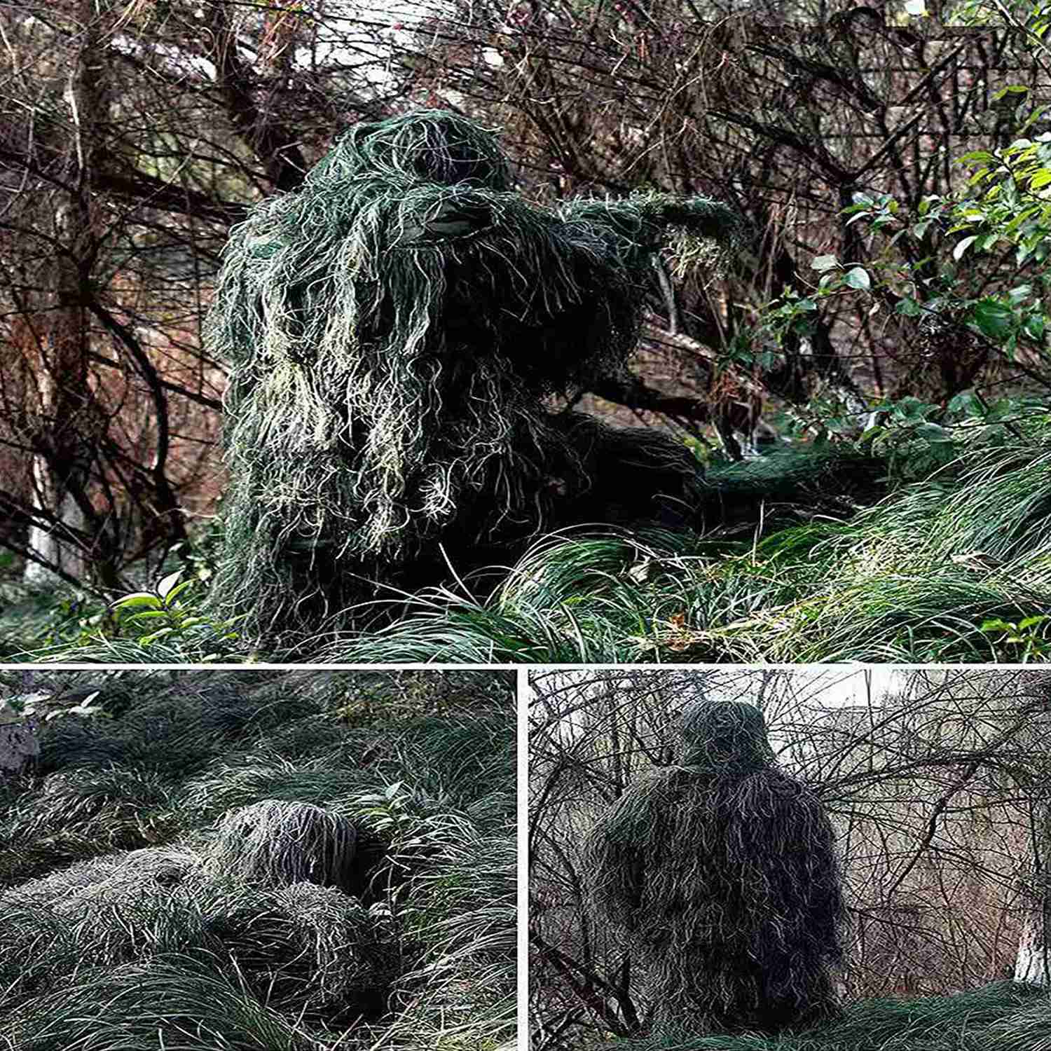 A89Z 5 in 1 Ghillie Suit,3D Ca - Hunting Outdoor Apparel review and price