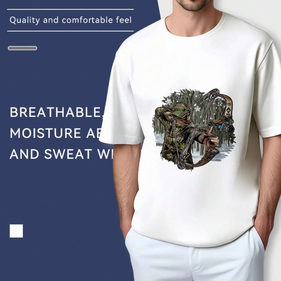【New Arrival】Winter Camo Bow H - Outdoor Hunting Graphic Tees review and price