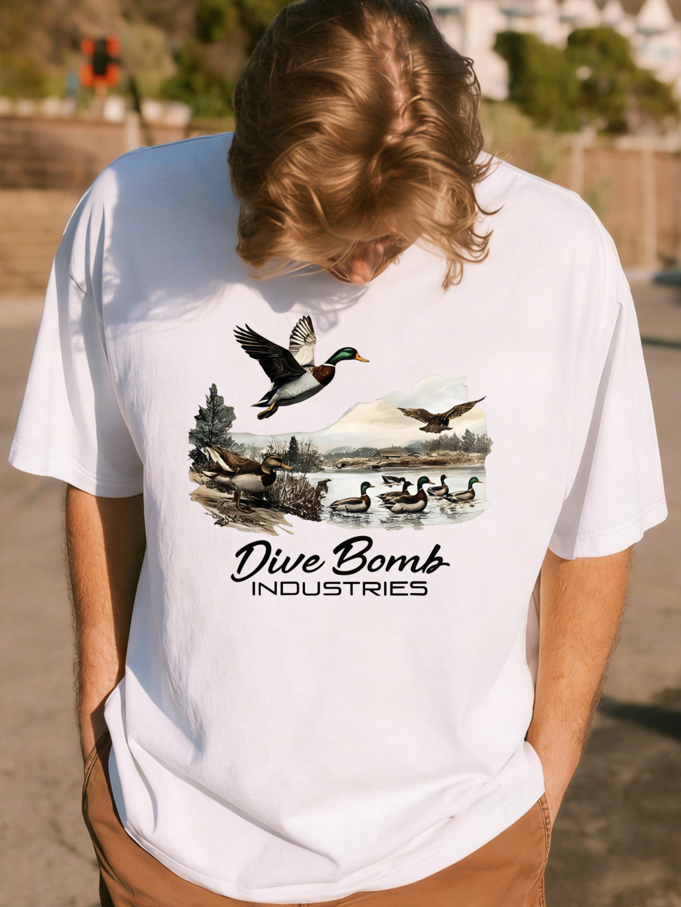 Mens Cotton Duck Hunting Print - Outdoor Hunting Graphic Tees review and price